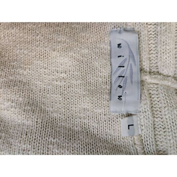 Willow cream colored cotton cardigan. Size L. - Picture 4 of 5